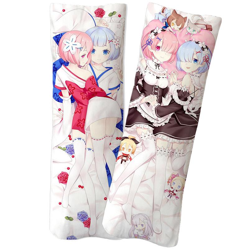 Японское аниме ре:Zero Starting Life in Another World Rem Emilia Dakimakura Otaku Чехлы для подушек Fullbody Пледы Наволочки Подарок