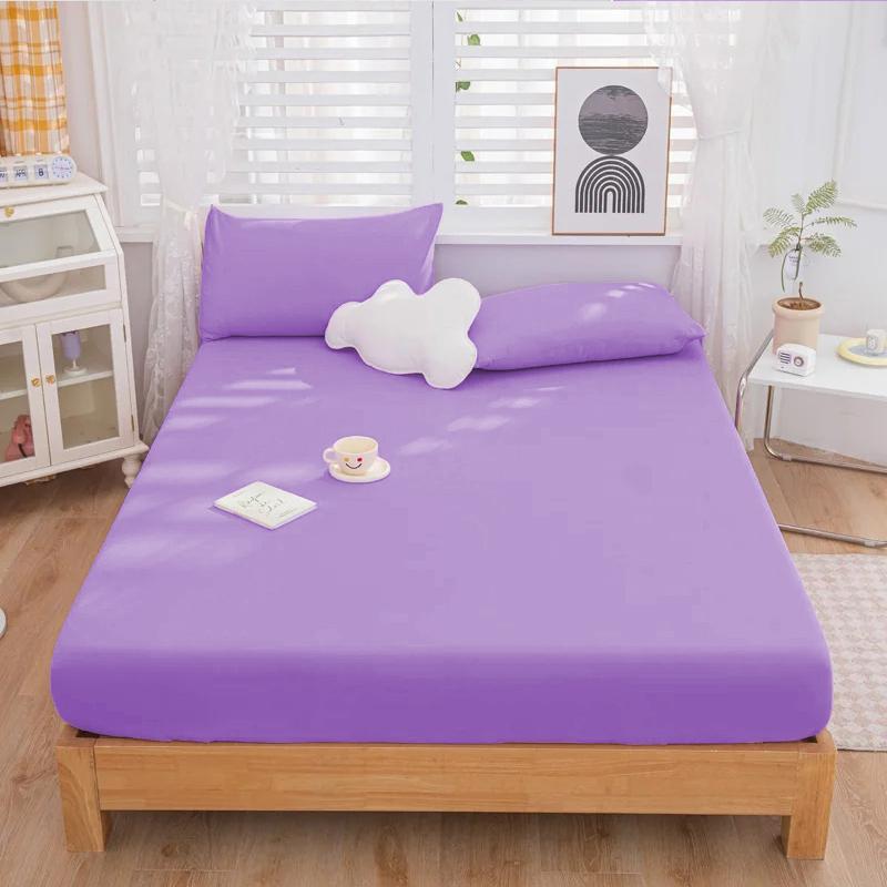 Высококачественная однотонная матовая простыня, дышащее покрывало, гипоаллергенное постельное белье, простыня на резинке, без наволочек, защитный чехол для матраса Simmons