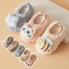 1 Pair Anti-slip Sole Toddler Sock Shoes Soft Plush Kids Shoes Baby Slippers  Walking Practice