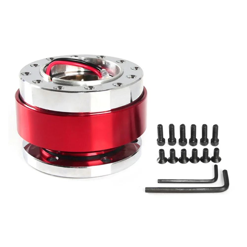 Car Modification Quick Release Steering Wheel Hub Adapter 6 Hole Snap Off Boss Kit Aluminium