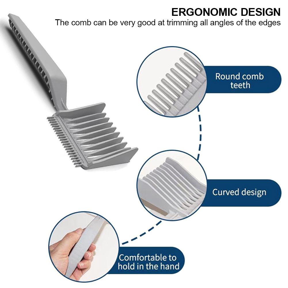 Heat-resistant Durable Barber Comb Level Gauge Shovel Comb Precise Positioning Comb Fast Trimming Household Salon Comb for Men