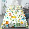 Мультяшный динозавр цифровая печать спальня домашний текстиль детская спальня пуховое одеяло наволочка многоразмерный комплект постельного белья
