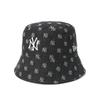 New Era Панама MLB с жаккардовым монограммой New York Yankees BUCKET01 Черный/Хром Унисекс M/L