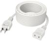 FUMITAKE 7m Long 15A Extension Cord, White, Indoor, Single-Outlet, 125V, Swing Plug, Soft Type, Flame-Retardant PVC, PSE Certified, Double-Insulated,