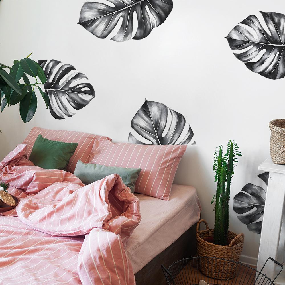 Зеленое растение Черепаха спина листья фон гостиная крыльцо украшающие декоративные настенные наклейки