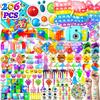 206 шт. Игрушки-антистресс Подарочная коробка Pop Брелок-поп И сюрприз Пузырь Счетчики для fidgeting Игрушка-антистресс Для детей Для детей Взрослых