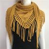 1pc Knitted Hollow Tassel Circle Scarf