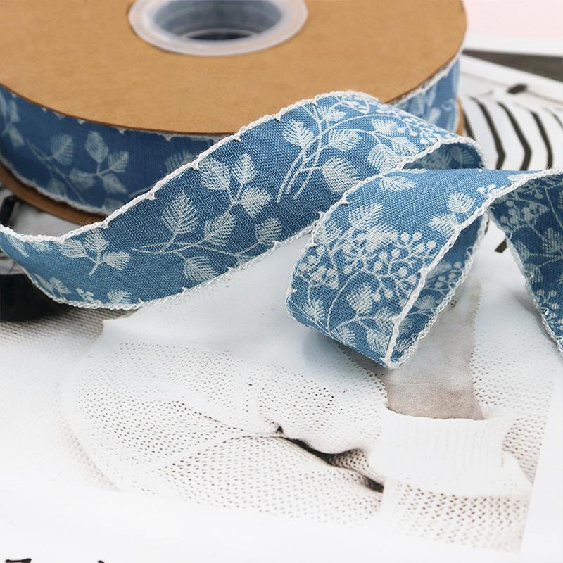2 м Джинсовая лента с аккуратными краями для DIY, легко режется, винтажная ткань, прочные аксессуары, прочная, с крючками, гибкая