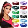 12 Cashew Nut Flower Knot Elastic Fashion Hair Band, Women's Daily Exercise Yoga Outdoor Sweat Absorbing Headband