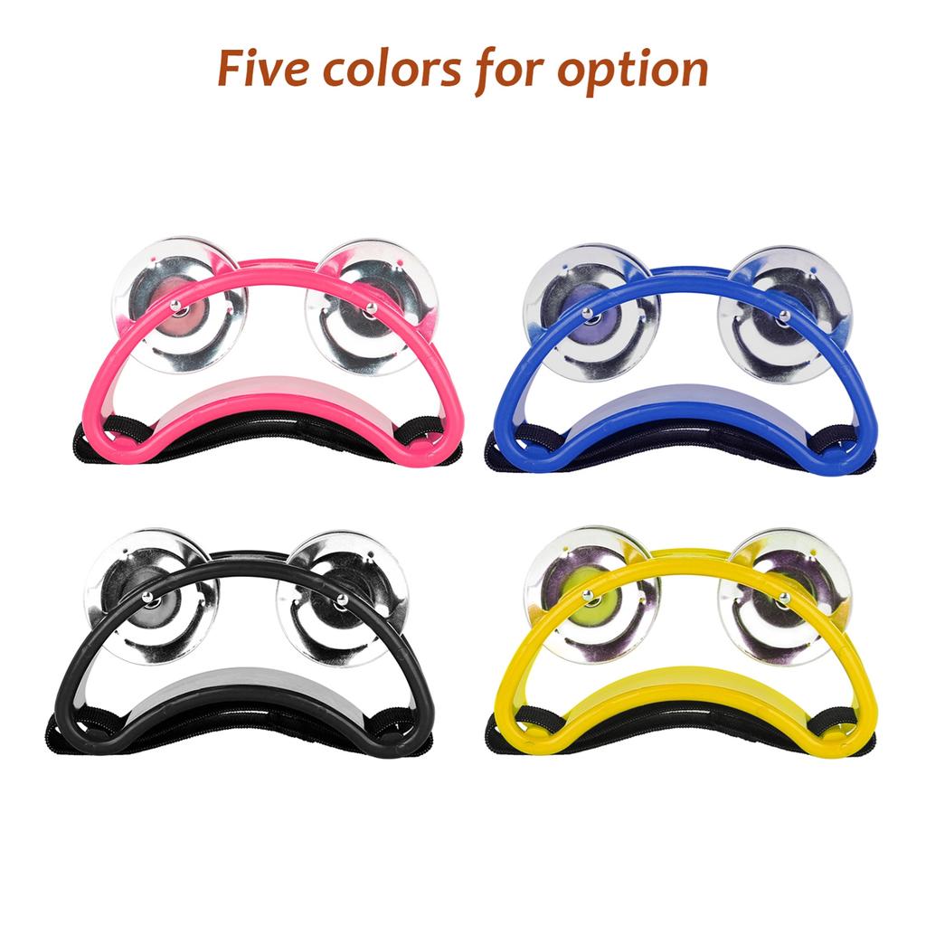 Перкуссионный ножной тамбурин с 4 парами стальных бубенцов и эластичным ремешком Перкуссионный музыкальный инструмент для