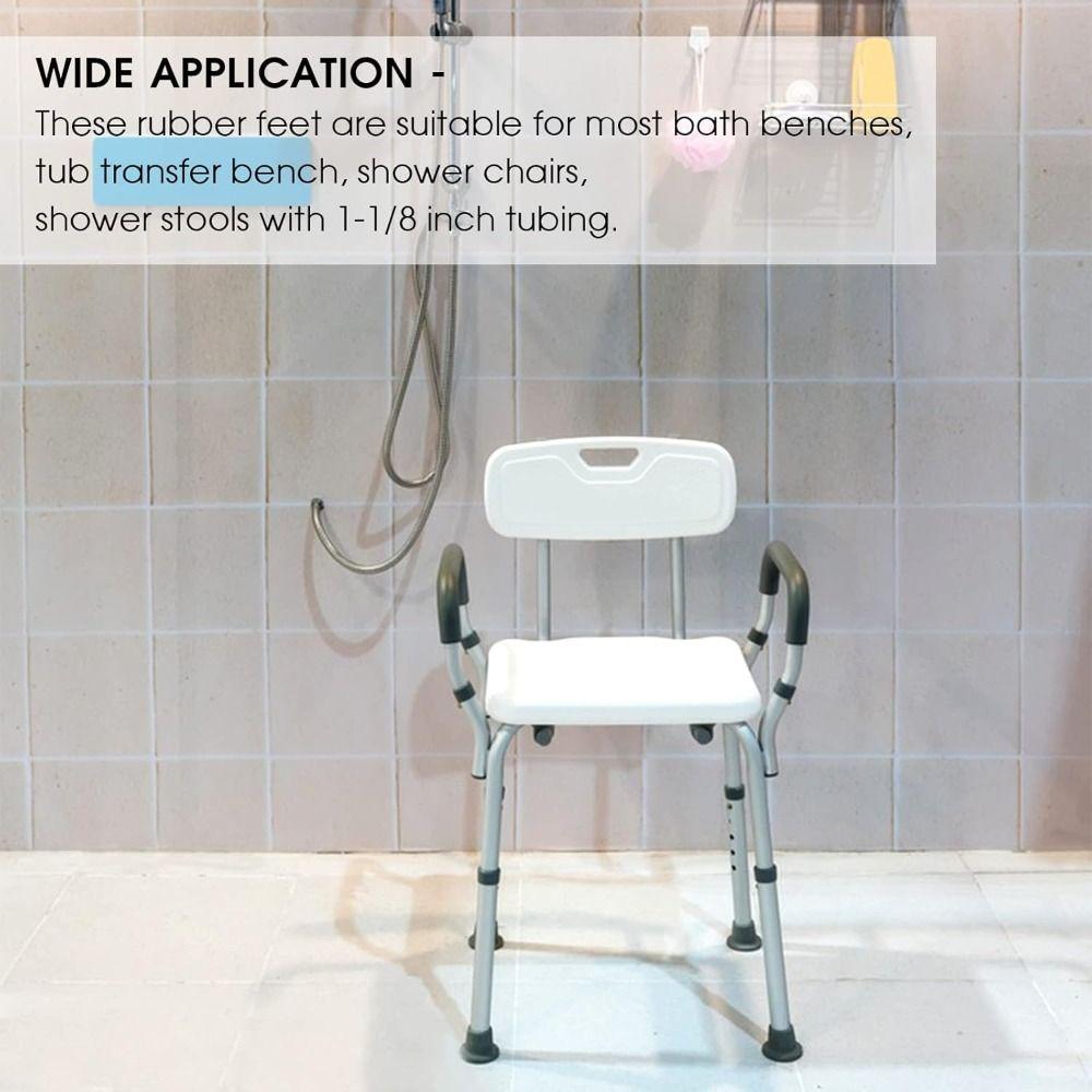 28,6 ММ Сменные колпачки Ножки Резина Чехол для ножек душевого стула Новые нескользящие наконечники Сиденья для ванны Табуреты