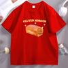 Gluten Morgen Забавная Кошка Буханка Футболка Унисекс WoUnisex Забавная Кошка С Принтом Футболка Удобная Круглый Вырез Короткий Рукав Футболки Одежда Топы