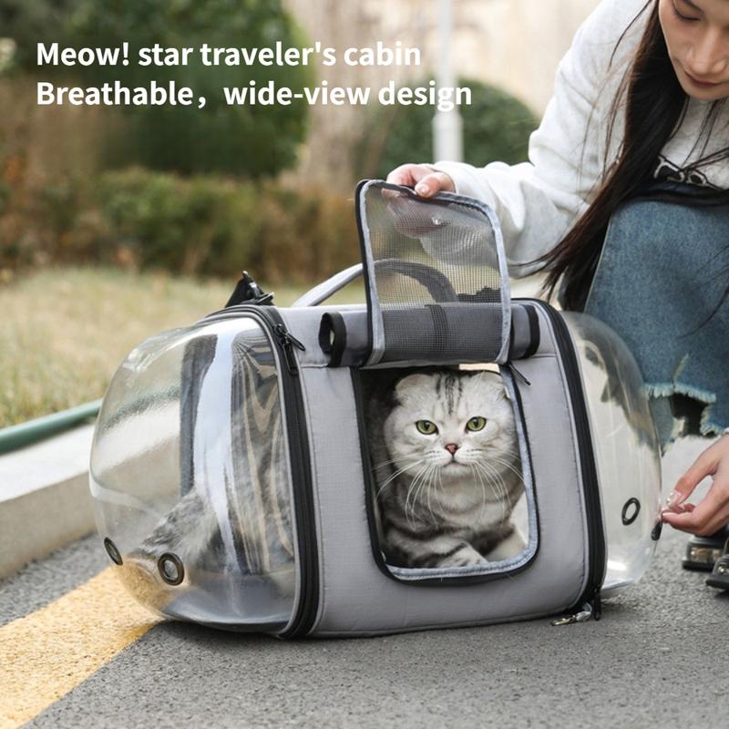 Breathable Transparent Space Capsule Cat Bag Single Shoulder Or Handheld Large Space Pet Carrier