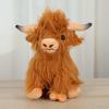 Highland Cow Plush Doll Soft Stuffed Animal Adorable Cattle Plush Toy for Kids Adults Farmhouse Decor Gift for Christmas Birthday