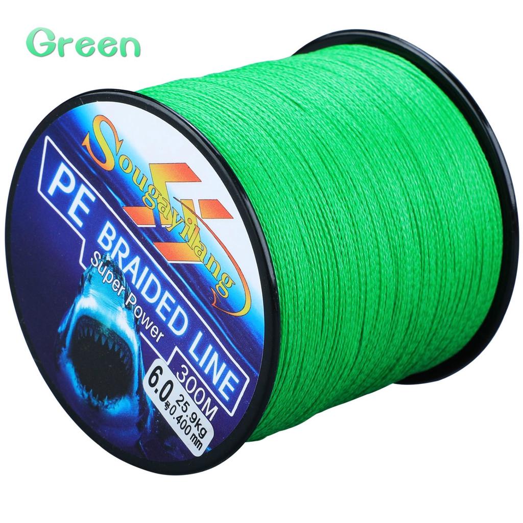 Fishing Line 300M 6 Color Braided Fishing Lines 4-Strands PE Spinning Fishing Reel Braided Line