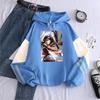 Harajuku Anime Attack On Titan Hoodies Cartoon Character Eren Printed Color Matching Sweatshirts Women Fashion Oversized Hoodies