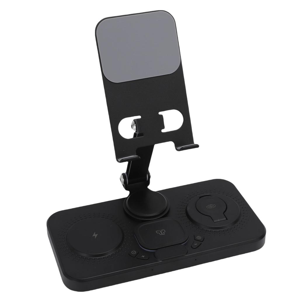 Беспроводное устройство 6 в 1 для устройства с будильником и 6-цветной подсветкой, 15 Вт, складная проводная зарядная станция