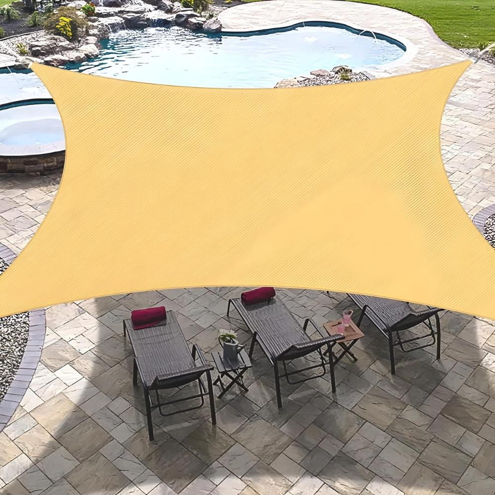 Garden sun sail waterproof shade balcony terrace beige 4m