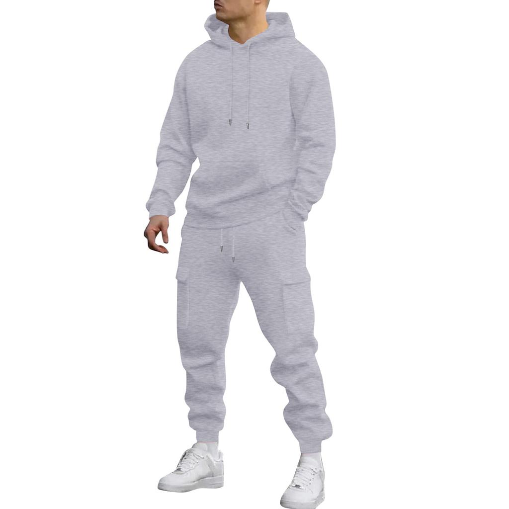 Men's Sweatshirt Suit Men's Solid Color Casual Sports Suit Sweatshirt Suit