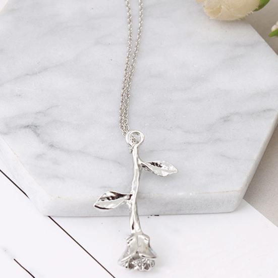 Necklace Unique Rose Flower Design Women Chain Necklace