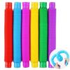 6/12 шт. Непоседа поп-трубка игрушки сенсорная растягивающаяся трубка декомпрессия снятие стресса дети взрослые звуковой сенсорный инструмент
