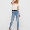 High-waisted Skinny Jeans Mila with Buttons Woman