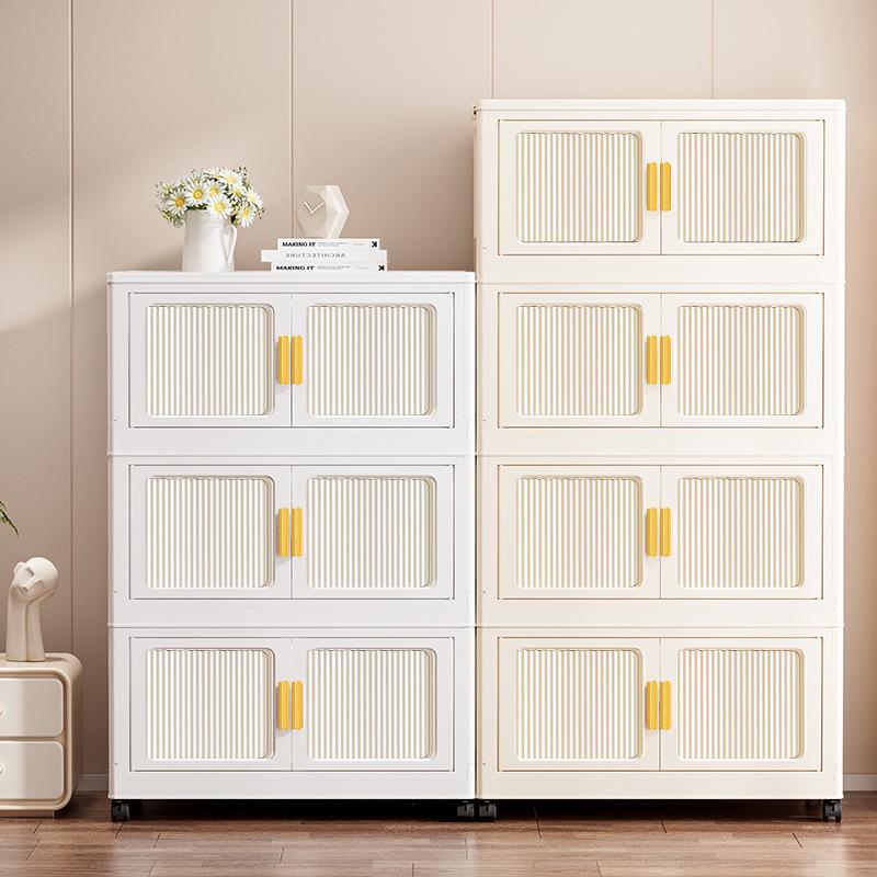 Передвижной многоярусный складной шкаф для хранения: Пластиковый органайзер без установки для спальни и гостиной