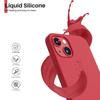 Чехол для iPhone 15 - Силиконовый - Красный - Противоскользящий - Гибкий - 2 Закаленных Стекла