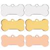 Stainless Steel 20Pcs Bone Dog ID Tag Keychain Engraved Pet ID  Personalized Collar Tags Pendant Keyring Bone Pet Accessories