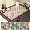 Kitchen Dish Mat Absorbent Dining Table Mats Retro Non-Slip Drain Pad Draining Placemat Coffee Dish Tableware Mat For Home Decor
