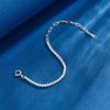 New Fashion Trend S925 Silver Inlaid 5A Zircon 2.5mm Bracelet Niche Design High-end Sense Sen Department Full of