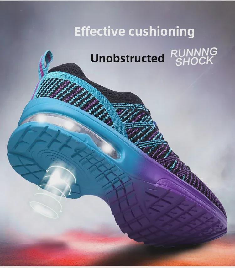 Женские кроссовки на воздушной подушке весна-лето 2021 года — легкие, дышащие, с мягкой подошвой, кроссовки для бега по пересеченной местности