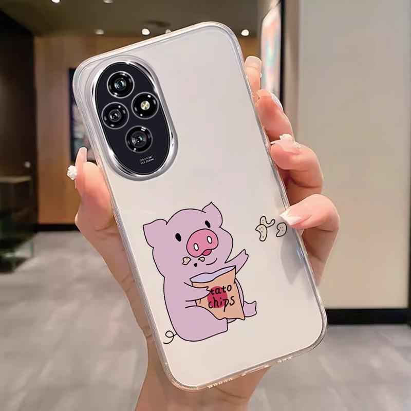 Transparent Case For Honor 200 400 Pro Lite Cover Cartoon Flowers Butterfly Soft TPU Shockproof Fundas Shockproof Bumper Bags