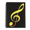 A4 File Folder Waterproof Spiral-bound Sheet Music Binder 10 X 13 Inches 20 Sleeves Double Sided for Violinist Pianists