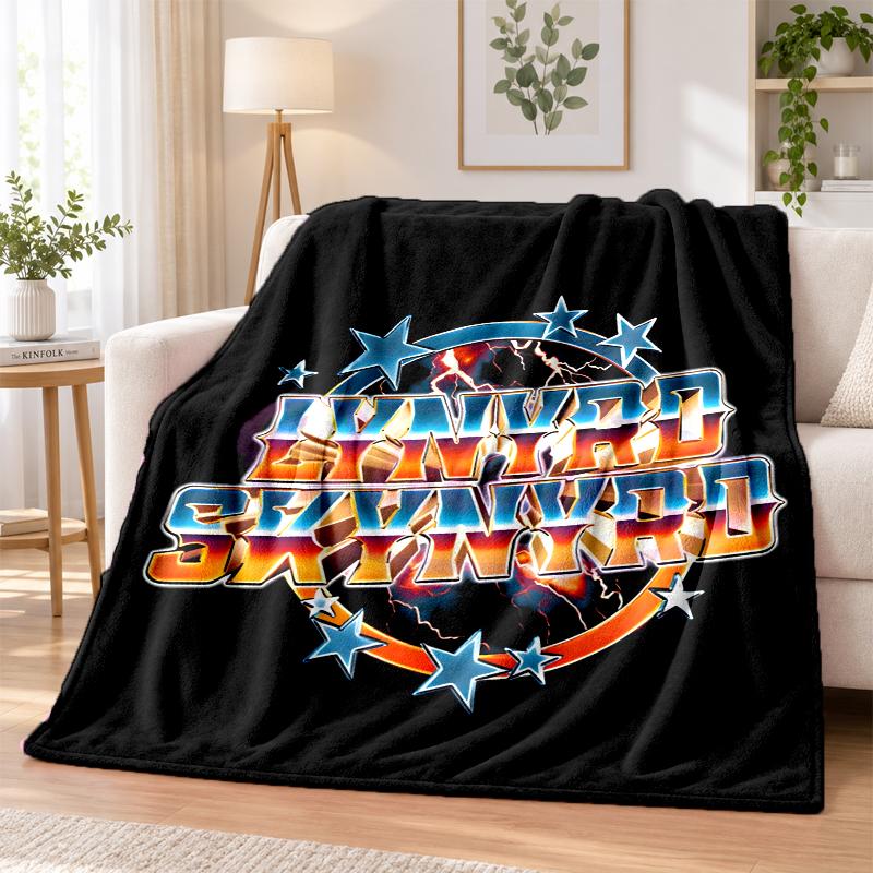 Lynyrd Skynyrd Flannel Throw Blanket Soft Warm Cozy For Sofa Bed Indoor Home Bedroom Use