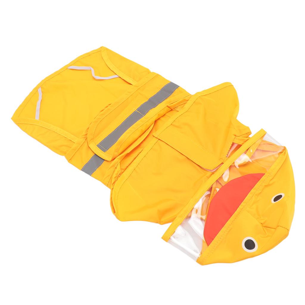 Dog Raincoat Waterproof Transparent PVC Brim Adjustable Hooded Dog Rain Jacket for Pet Outdoor