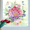 Flower Butterflies Toilet Sticker Removable Self-adhesive Waterproof PVC Bathroom Wall Art Decoration Decal Home Supplies