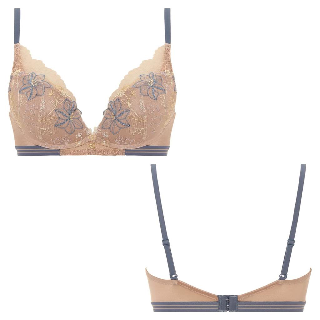 Style by Triumph Line Art Flower Dream M001 C65 Amo's Bra, Wireless, Women's, (Beige),