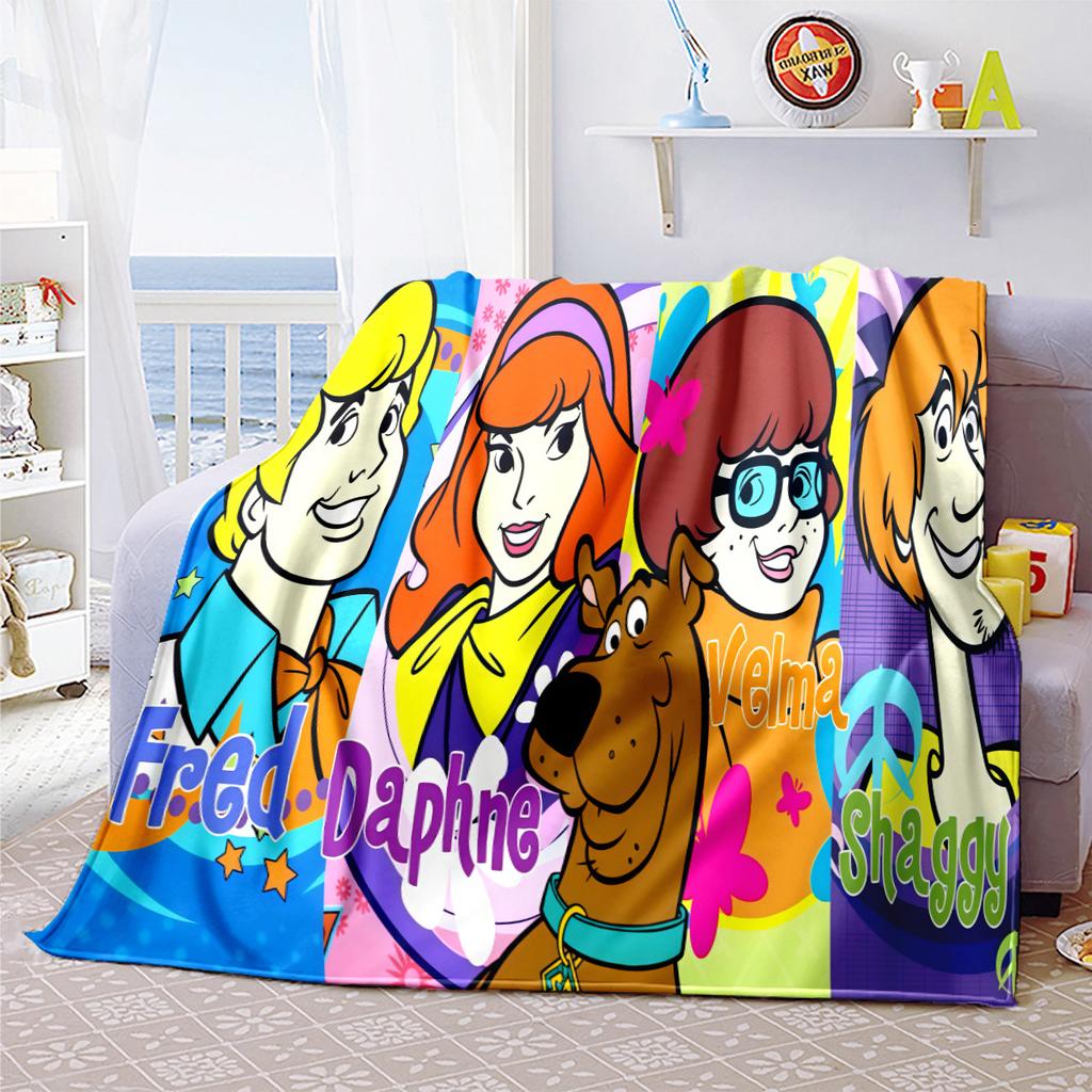 Halloween fantasy comedy adventure cartoon movie Scooby-Doo blanket soft home furnishing nap decoration four seasons warm Sherpa blanket U10