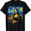 I Love Art The Starry Night Mona Lisa Design T-Shirt