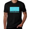 Pickleball Court Gear Light Blue Tshirt Plus Size Short Sleeve Tshirt