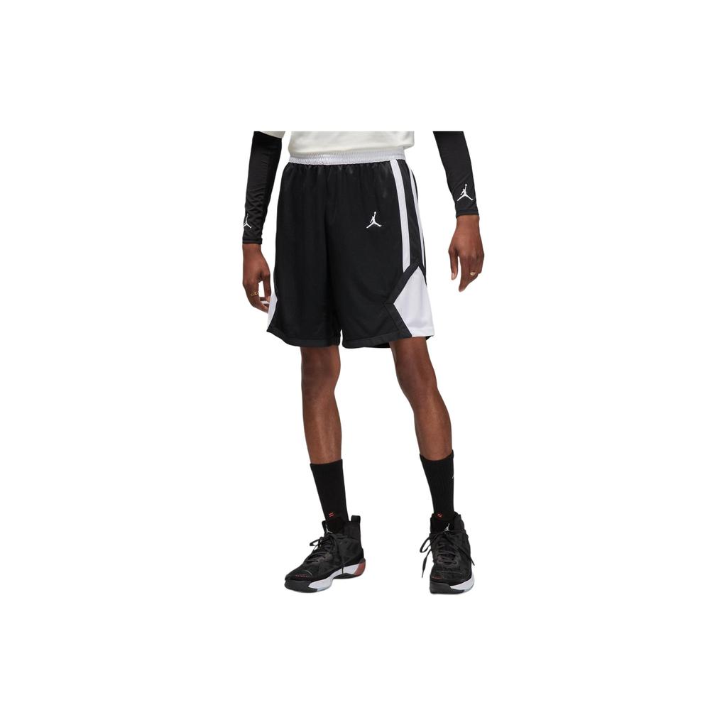 Jordan SS24 Dri-Fit Color Block Mid Rise Quick Dry Basketball Shorts Men shorts Black White HF0526-012
