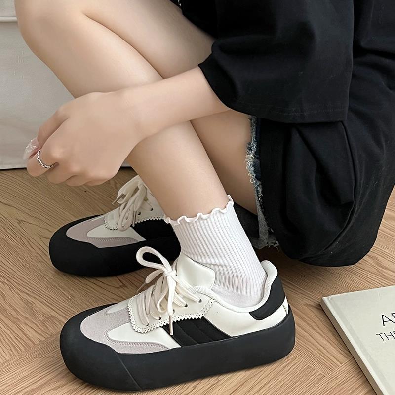 Повседневные простые нишевые ретро-кеды на платформе, немецкие кроссовки, женские, новинка осени 2025 года, универсальные, популярные, в гонконгском стиле, низкие кроссовки для сноуборда