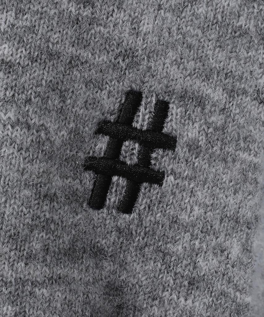 BEENTRILL Essential Hashtag Logo Knit (Gray)