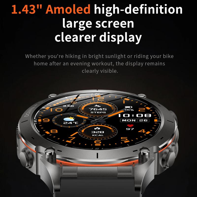 2025 НОВЫЕ Оригинальные Встроенные Двухдиапазонные GPS Мужские Смарт-часы Звонок по BT Фитнес Военные 10ATM IP68 Военный Спортивный Смарт-браслет для Xiaomi