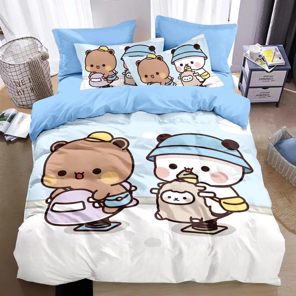 2/3pcs bubu duvet cover and pillowcase, cartoon bedding set 2/3pcs, cute home bedroom decoration, gift for boys and girls
