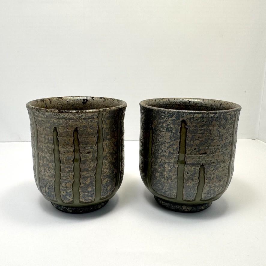 Tokoname Ware Teacup Pair Yunomi Kaiyunagashi Made In Japan