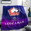 1Pc LOSC Lille Print Flannel Blanket High Quality Warm Comfortable Cover for All Seasons Perfect for Gifts Home Decor