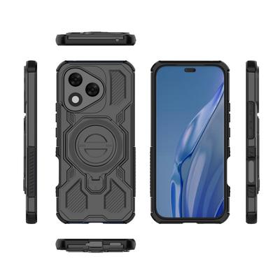 Чехол для Honor 400 Lite 5G с подставкой и 2 шт. защитной пленки для экрана WANLONFENG KJ Series PC TPU (Большое отверстие для линзы)