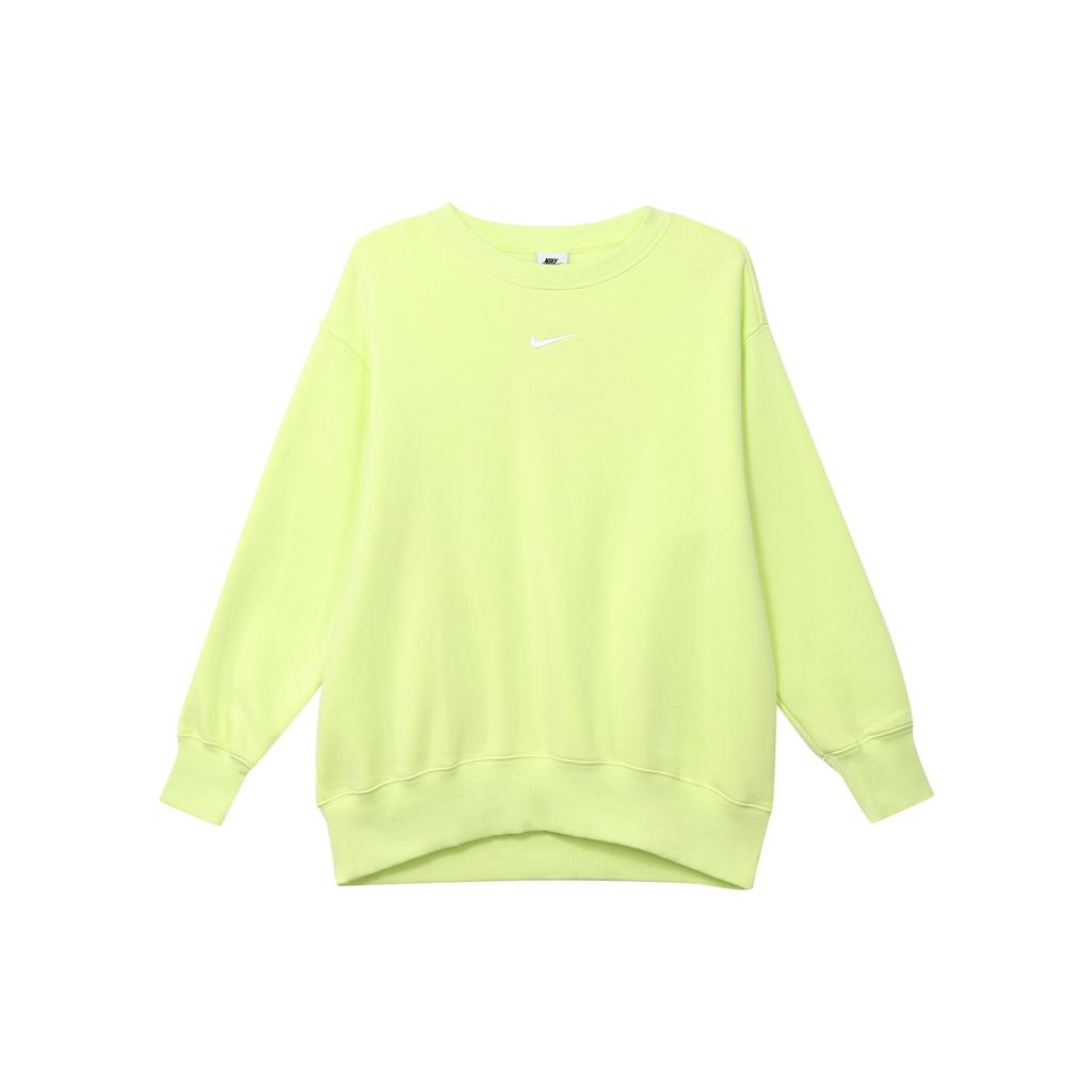 Nike Спортивная флисовая толстовка Phoenix Solid Color Crewneck Женская толстовка Light-Lemon-Yellow DQ5734-736